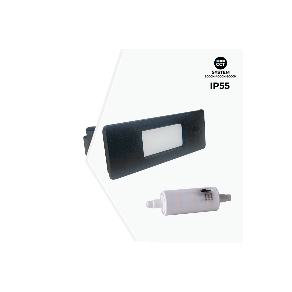 Fumagalli LED-Wandeinbauleuchte „Nina 150“ 3,5W - IP55 - R7S - CCT - Außenbereich
