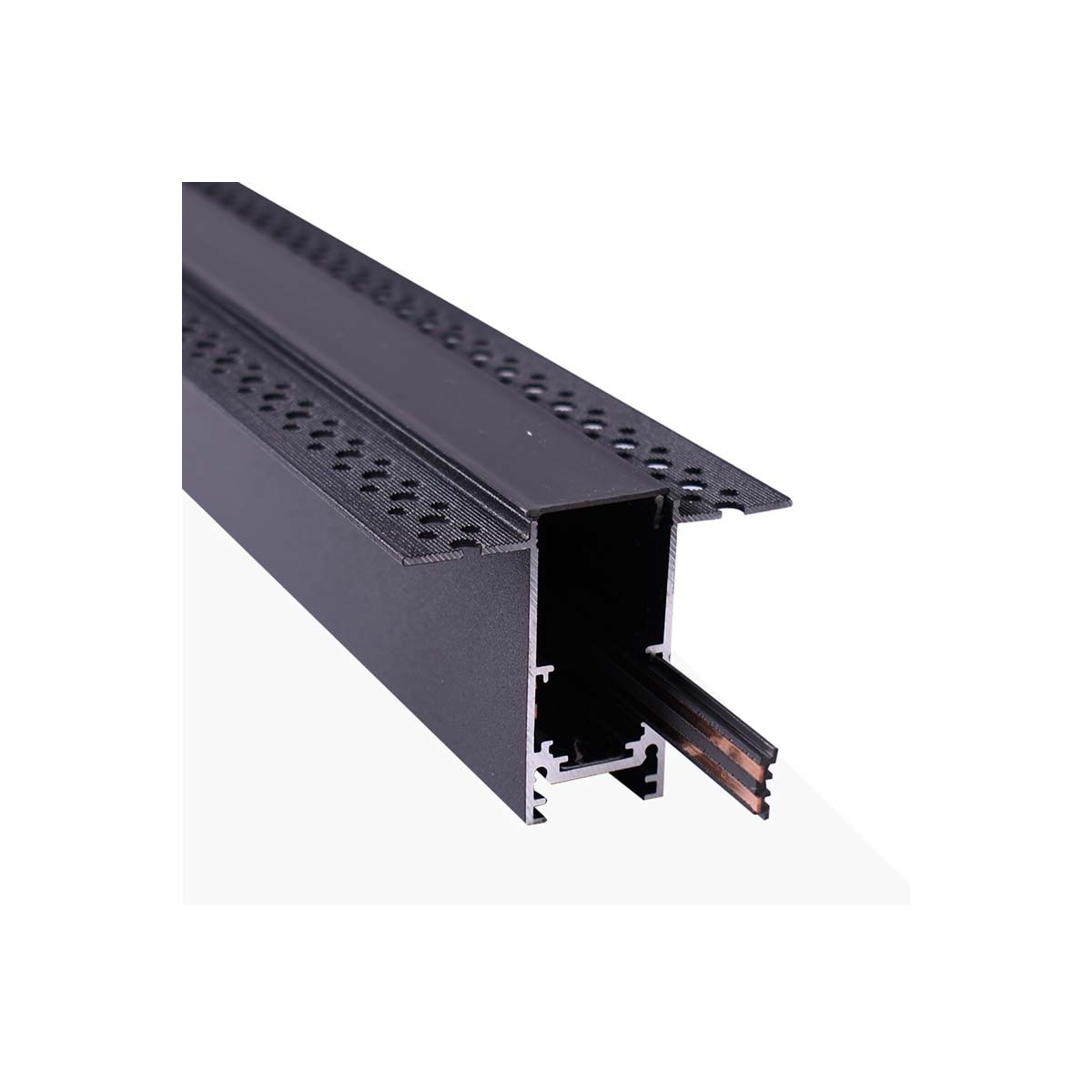 Integrations-Magnetschiene Trimless 20 mm - 48V - 2 Meter - Schwarz