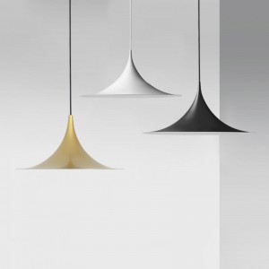Skandinavische E14 Pendelleuchte  - Gold, Schwarz, Weiß - minimalistisch, Hut