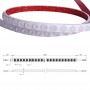 Flexibler & einfarbiger LED Wandfluter 24V DC - 5 Meter - 2700K - IP67 - Abmessungen