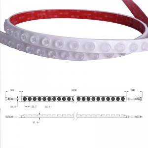 Flexibler LED RGB Wandfluter 24V DC - 5 Meter - 2700K - IP67 - Abmessungen