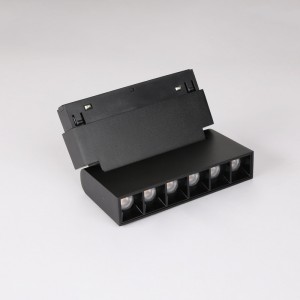 Schwenkbare LED-Schienenleuchte für Magnetschiene 48V - 6W - UGR16 - Schwarz - ausrichtbar