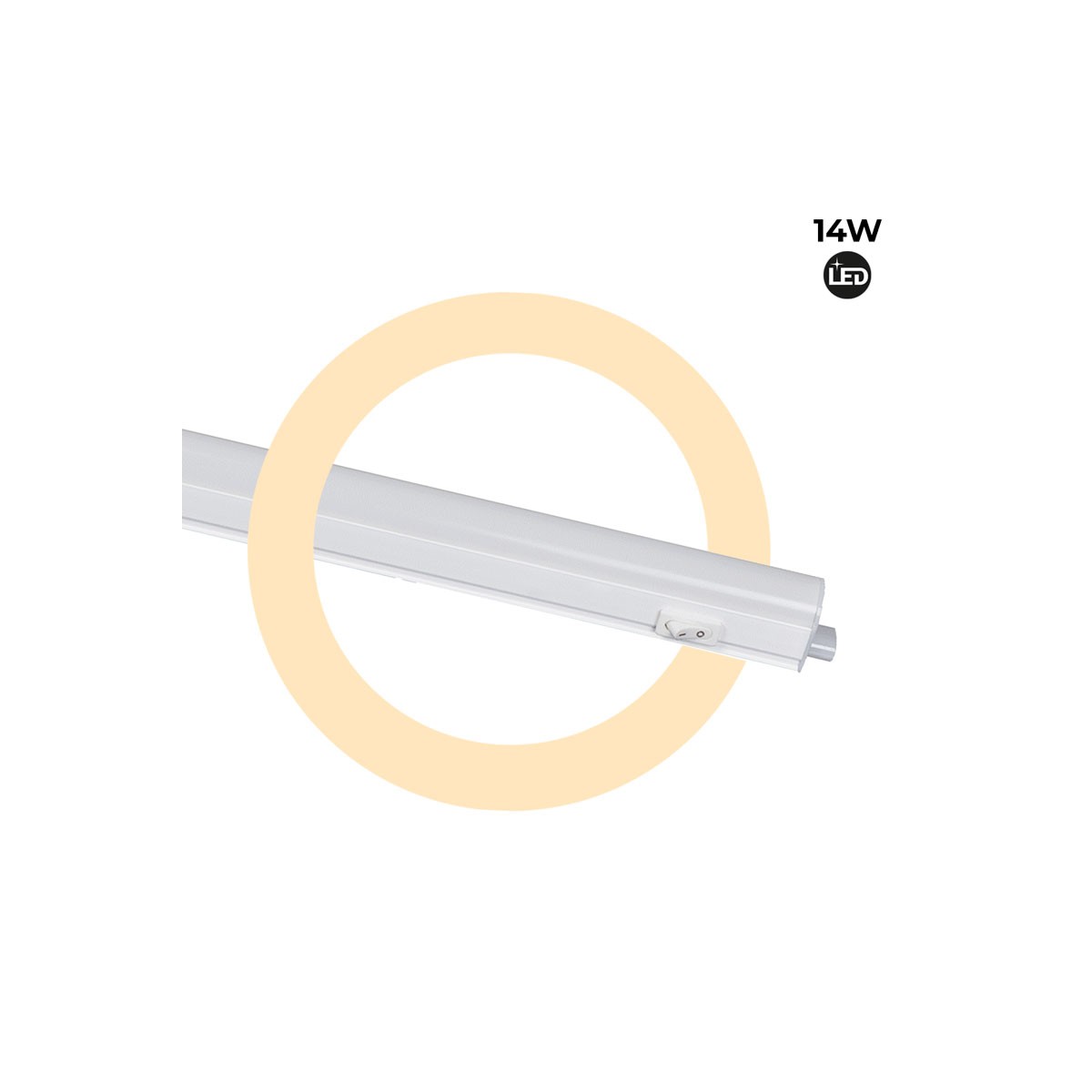 LED Unterbauleuchte T5 120cm 14W - Opaler Diffusor - platzsparend, kompakt, energiesparend