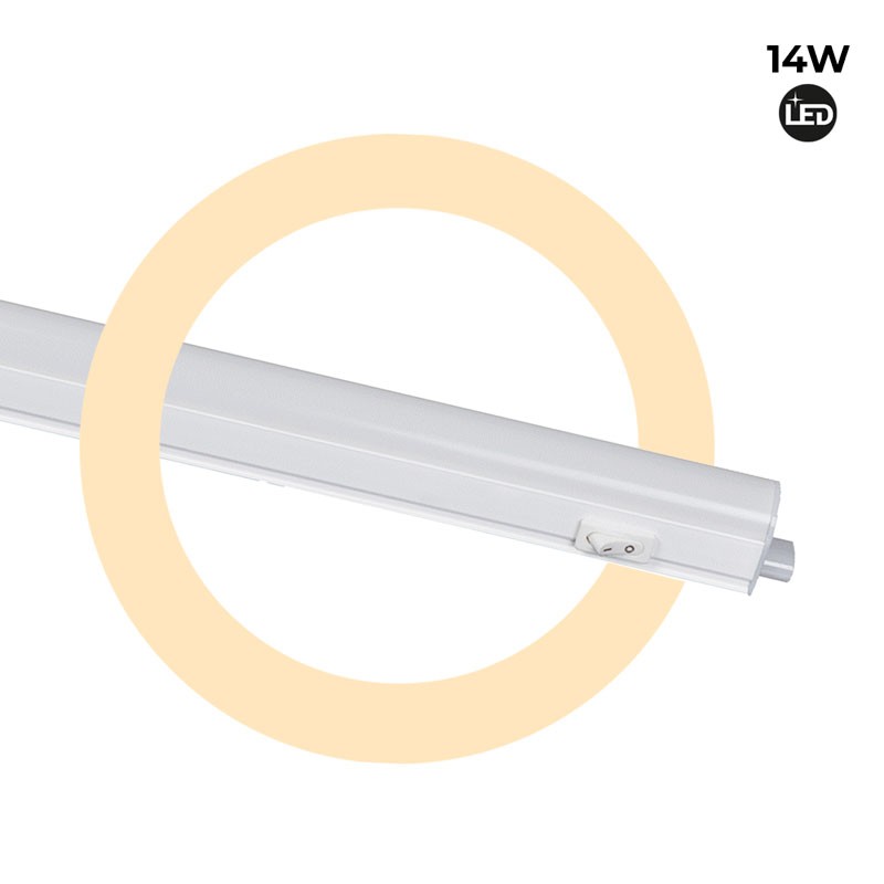 T5 LED Unterbauleuchte Küche 14W 120cm opal, anschließbar unterbauleuchten