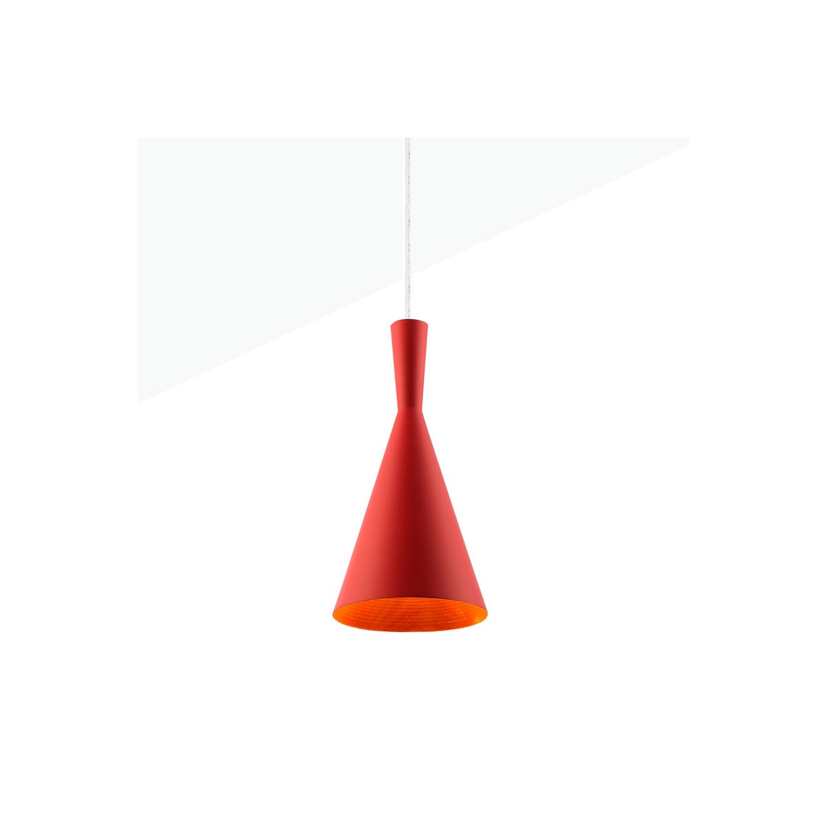 Nordische Hängeleuchte E27 „Solvang“ - Tom Dixon Design - Weiß, Schwarz, Rot, Gelb, Gold, Grau - minimalistisch, Skandi