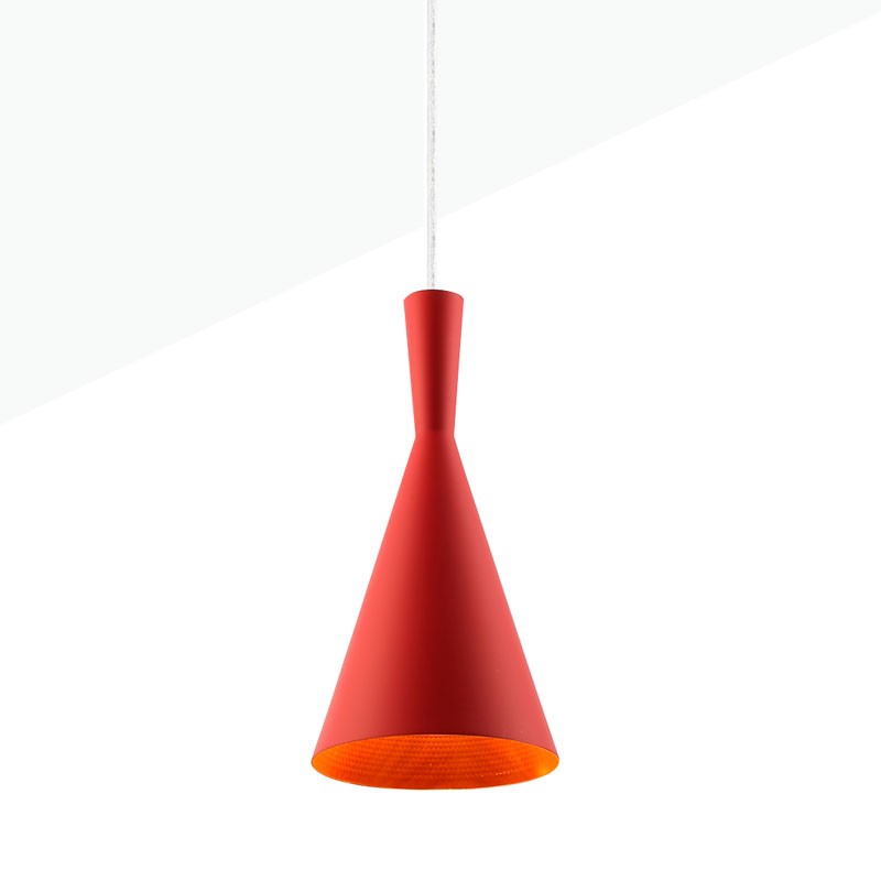 Nordische Hängeleuchte E27 „Solvang“ - Tom Dixon Design - Weiß, Schwarz, Rot, Gelb, Gold, Grau - minimalistisch, Skandi