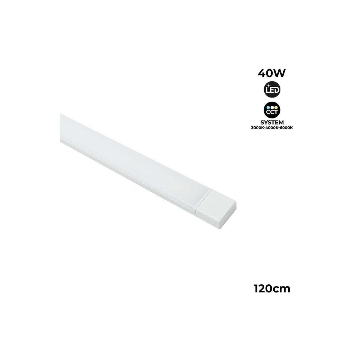Lineare Hochleistungsleuchte LED CCT - 40W - 120 cm - IP44