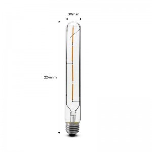 LED Lampe ST30 E27 4W vintage retro lampe - gold retro - orange - warmes Licht - Abmessungen