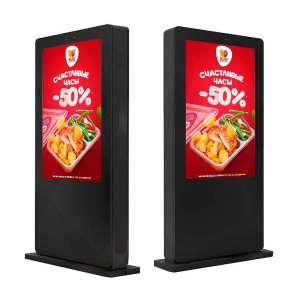 Digital Signage Werbestele Outdoor Touch 55" LCD Android digitaler kundenstopper