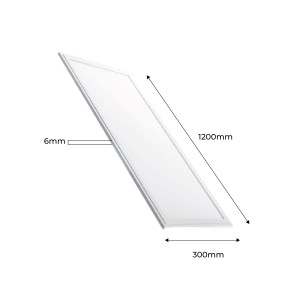 LED-Einbaupanel 120x30cm - 0-10V dimmbar - 44W - UGR19 - Panel Abmessungen