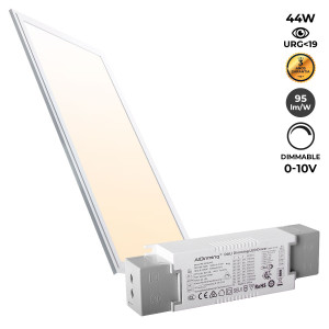 LED-Einbaupanel 120x30cm - 0-10V dimmbar - 44W - UGR19 - warmweiss