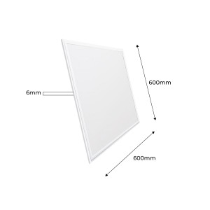 LED Einbaupanel 60x60cm - DALI dimmbar- 44W - UGR19 - Panel Abmessungen