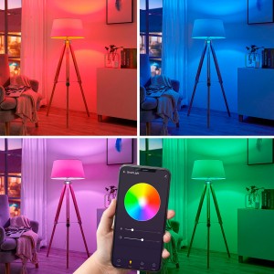 9W LED Lampe - über WLAN steuern - Smartphone - Standard Glühbirne E27 RGB CCT - Millionen von Farben