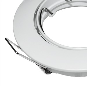 Schwenkbarer Downlight-Ring für GU10 / MR16 Leuchtmittel - Einbauöffnung Ø72 mm - Einbaufedern