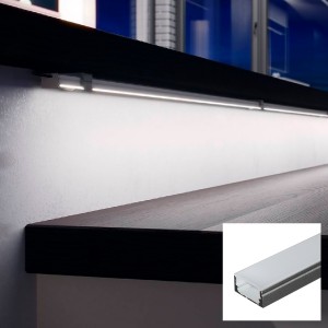 aluminiumprofil für oberflächenmontierte led-streifen 17x8mm