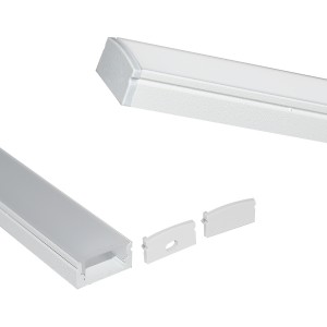 aluminium profil für oberflächenmontierte led streifen 17x8mm _ Weiß