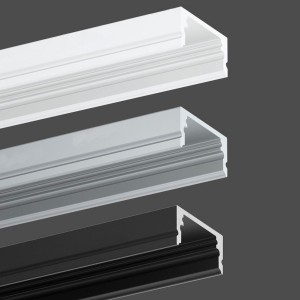 aluminium profil für oberflächenmontierte led streifen 17x8mm _ Weiß