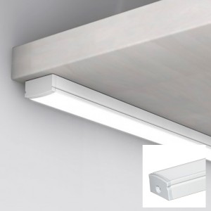 aluminium profil für oberflächenmontierte led streifen 17x8mm _ Weiß