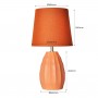 Porzellan-Tischleuchte für das Schlafzimmer - Porzellanlampe - Tischlampe Orange