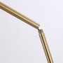 Opalglaskugel Stehleuchte „Bailey“ - E27 - raffiniertes Design - Glaskugel - in Gold