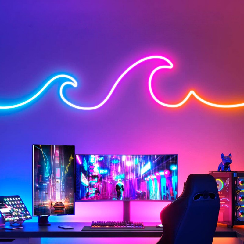 Flexibler RGB LED Neon Schlauch - 24 V DC - 4x10 mm - 5 m - Komplettset ...