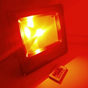RGB-LED-Flutlicht 50W COB 230V-AC, SCHWARZES GEHÄUSE, IP65