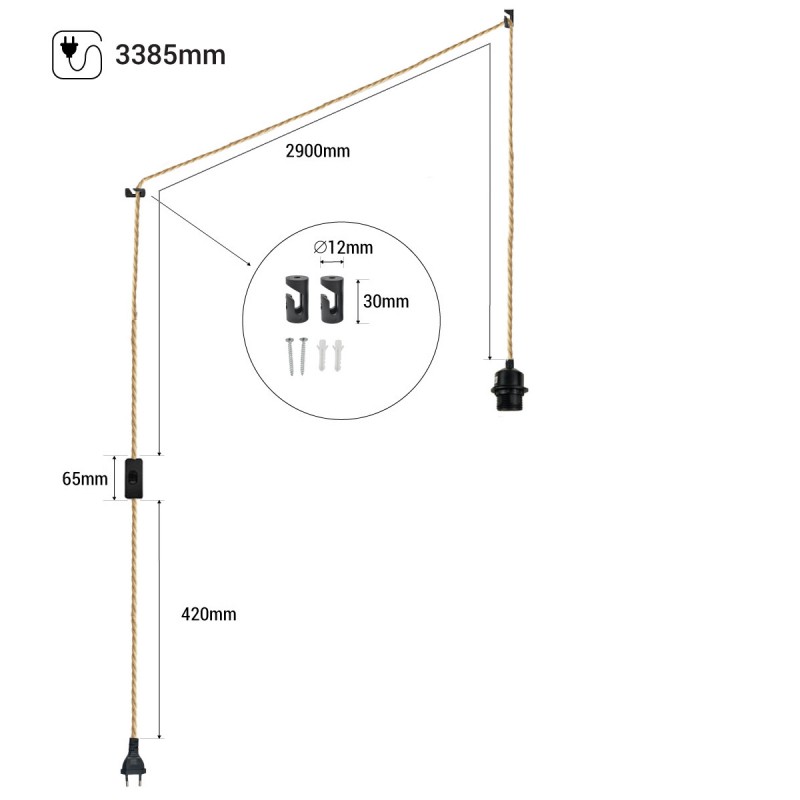 Fassung mit Flachstecker für Birnen der Kontrolllampen, Seitenblinker