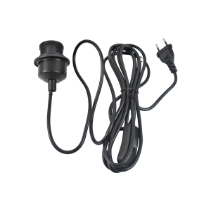 Kabel mit Stecker und Schalter SCHWARZ