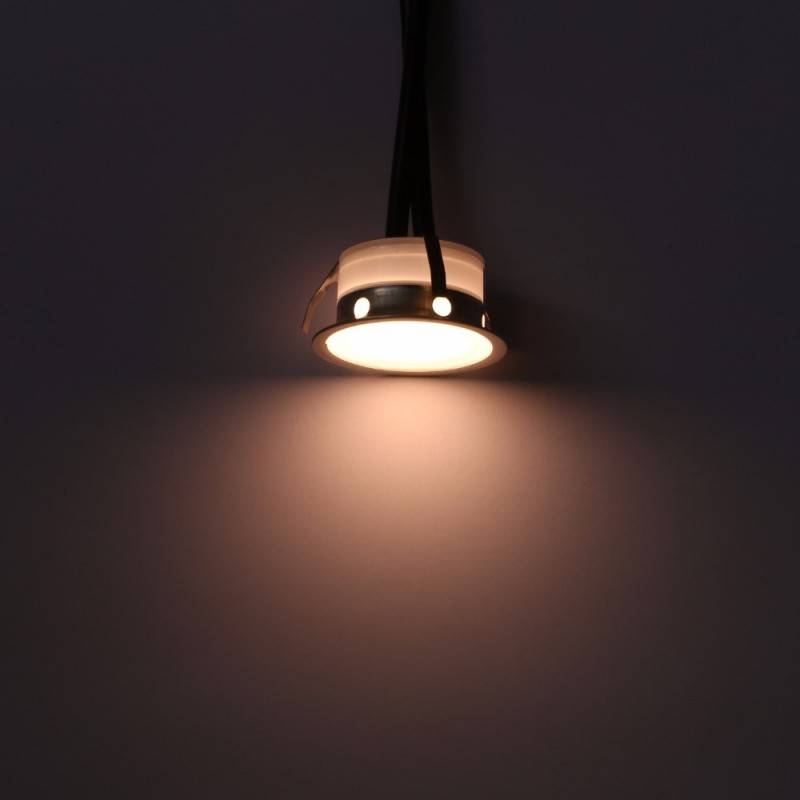 BODENBELEUCHTUNGSSATZ 6 LEUCHTEN Ø40X19MM 0,4W 12V-DC IP67 + ANSCHLUSSKABEL + NETZTEIL