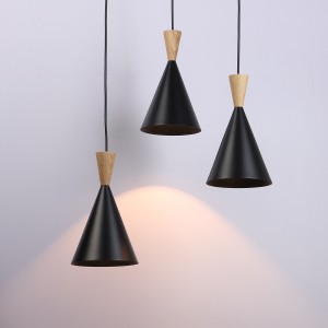 Dreifach-Pendelleuchte „Lima“ aus Metall und Holz - Tom Dixon BEAT TALL Inspiration - minimalistisch, Skandi