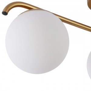 Dreifach Opalglaskugel Deckenleuchte „Talí“ - 3 x E27 - diffuse Beleuchtung - in Gold