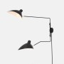 Designer-Wandleuchte „Louise“ mit Schalter und Stecker - „Serge Mouille“ Inspiration - Designerlampe