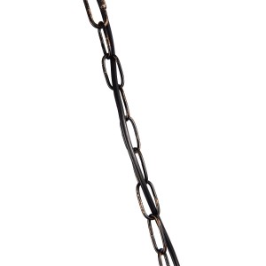 „Tiffany“-Pendelleuchte aus Glas mit Blumenmuster - Kabel und Kette