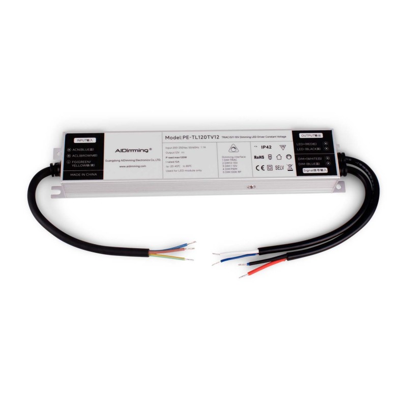 TRIAC/0-10V dimmbares Netzteil 200-250V - Ausgangsspannung 12V - 10A - 120W