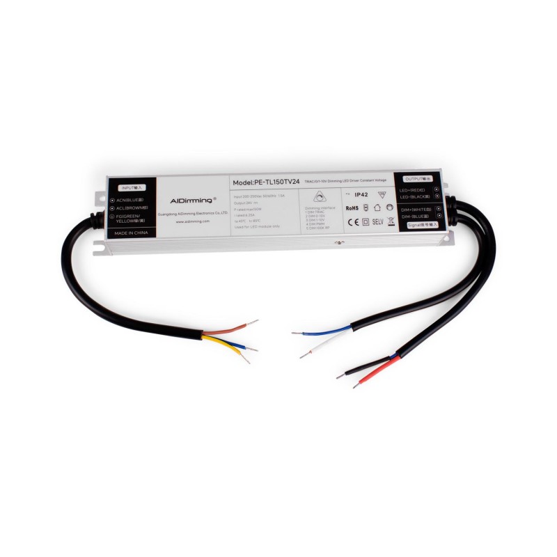 Dimmbares Netzteil TRIAC/0-10V 200-250V - Ausgangsspannung 24V - 6,25A - 150W - hochwertige LED-Beleuchtung Dimmbares Netzteil TRIAC/0-10V 200-250V - Ausgangsspannung 24V - 6,25A - 150W - hochwertige LED-Beleuchtung