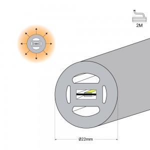 LED Neon-Schlauch 360° - Abmessungen