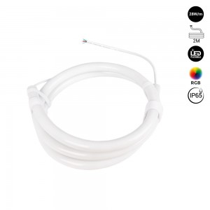 LED Neon-Schlauch 360° rund RGB - Ø 22 mm - 2 Meter - 24V DC- 240 LEDs/m - 28 W/m - IP65