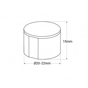 Silikon-Endkappe für LED Neon-Schlauch 360° - Ø 20-22 mm - N20D - NSD22 - Abmessungen