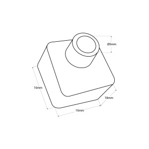 Anfangs-/Endkappe für flexible Silikonhülle 16x16 mm - WOS1616 - Abdeckungen