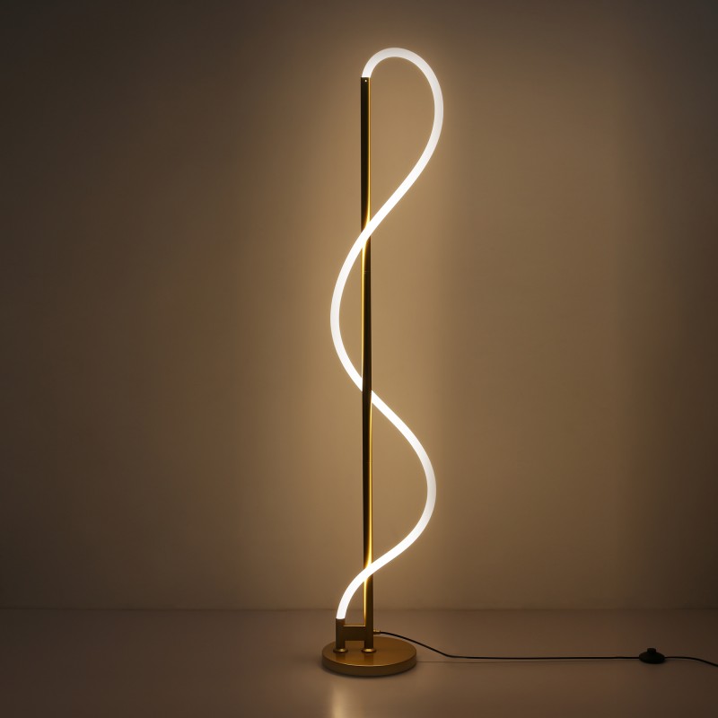 Moderne Stehleuchte mit Neon-Schlauch „Corda“ - Wohnzimmerlampe Moderne Stehleuchte mit Neon-Schlauch „Corda“ - Wohnzimmerlampe