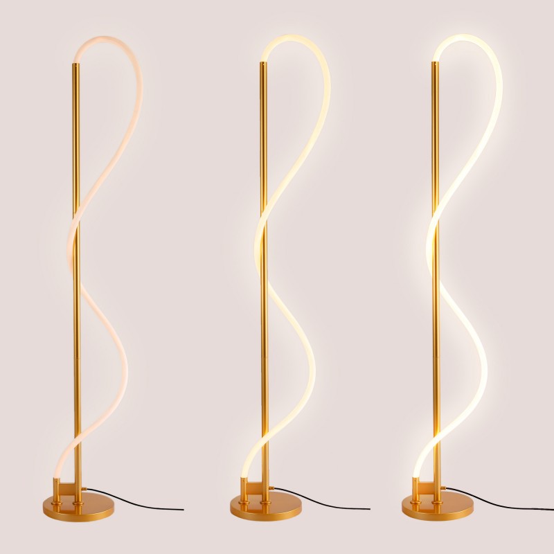 Moderne Stehleuchte mit Neon-Schlauch „Corda“ - Lichtintensität Moderne Stehleuchte mit Neon-Schlauch „Corda“ - Lichtintensität