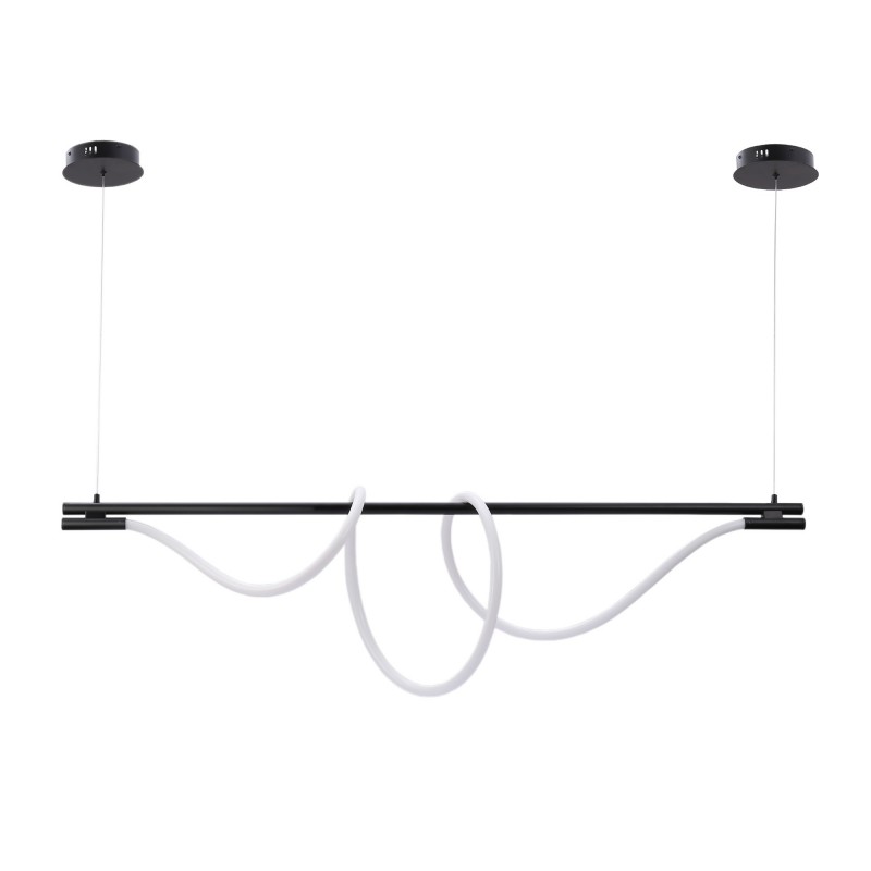 Moderne Neon-Pendelleuchte „Corda“ - schwarze Hängelampe