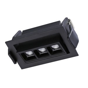 LED-Einbauleuchte 6W - schwenkbar - UGR18 - CRI90 - OSRAM LEDs - 2800K - schwarz