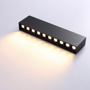 LED-Leuchte schwarz - 20W - UGR18 - CRI90 - OSRAM LEDs - Umkleideraum beleuchten