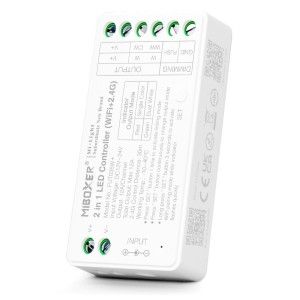 2 in 1 Controller für LED-Streifen - Einfarbig - Dual White - 12/24V DC - 2,4G - WLAN - MiBoxer - Sprachsteuerung