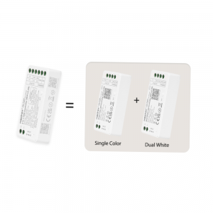 2 in 1 Controller für LED-Streifen - Einfarbig - Dual White - 12/24V DC - 2,4G - WLAN - MiBoxer - kompatibel Alexa