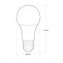 10er Pack - LED-Lampe E27 A60 - 9W - 985 lm - umweltfreundliches Leuchtmittel - Abmessungen