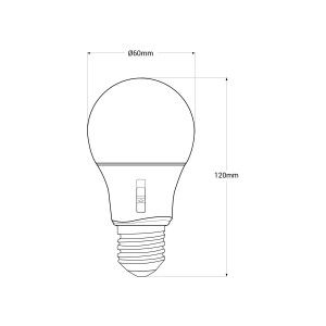 LED-Lampe E27 A60 - 11W - CCT - Fumagalli - Abmessungen