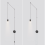 Designer-Pendelleuchte „Nebula“ mit Schalter und Stecker - 1 x 6W - Steckdosenlampe - Baldachin