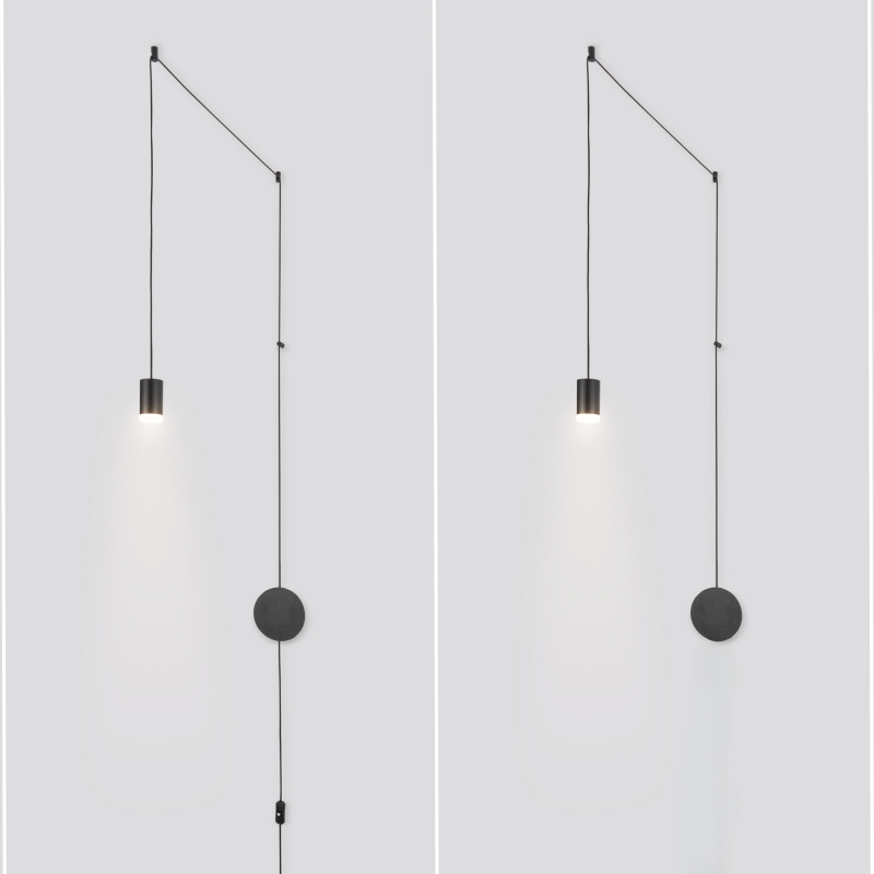 Designer-Pendelleuchte „Nebula“ mit Schalter und Stecker - 1 x 6W - Steckdosenlampe - Baldachin Designer-Pendelleuchte „Nebula“ mit Schalter und Stecker - 1 x 6W - Steckdosenlampe - Baldachin